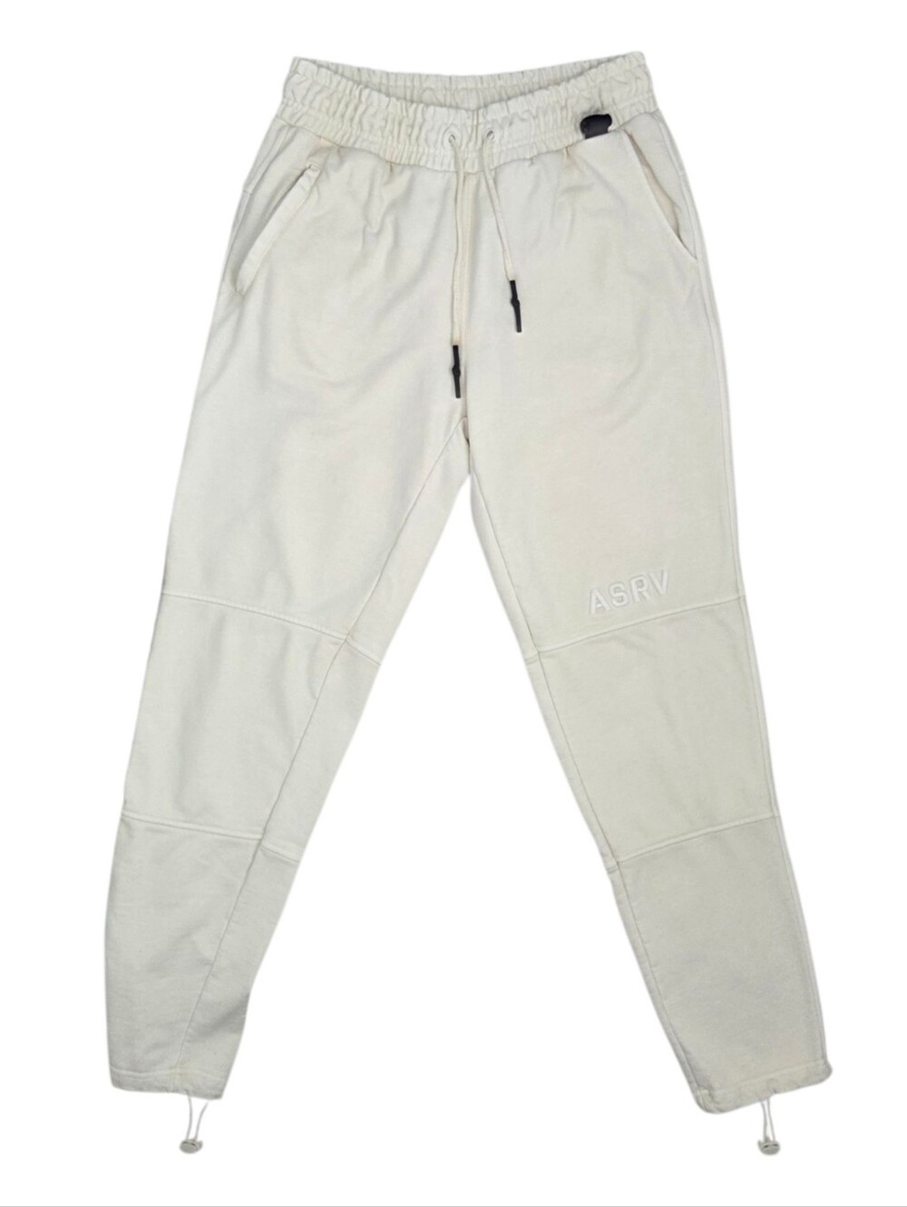 ASRV Ivory Cream French Terry Relaxed Joggers Men's L
